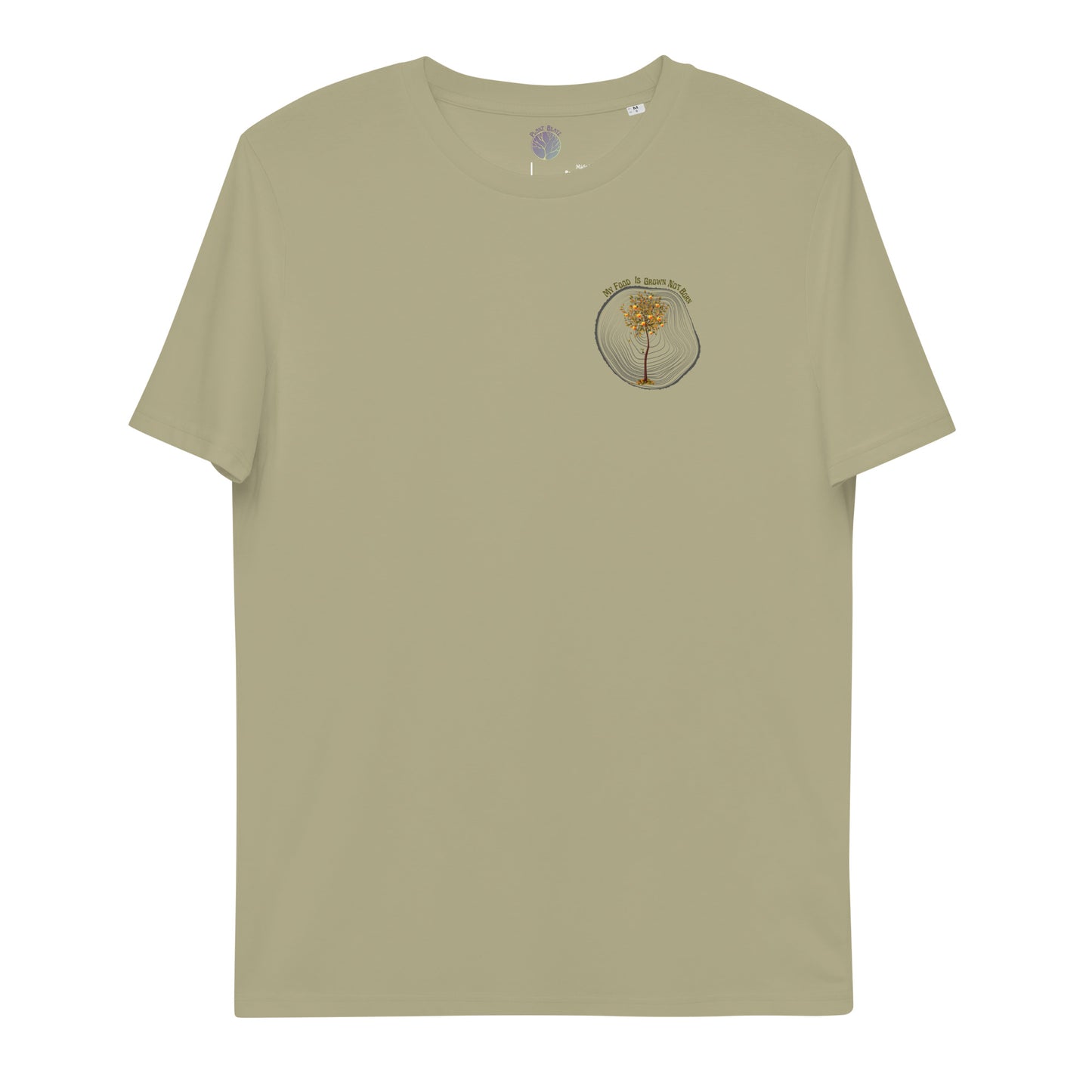 My Food Is Grown Not Born Unisex organic t-shirt