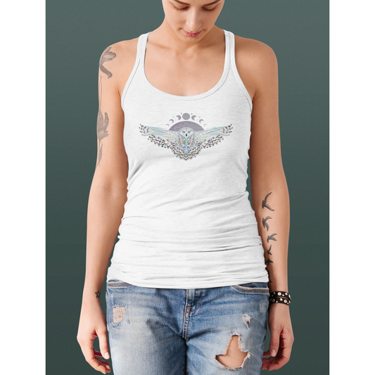 Owl & Moon Racerback Tank Top