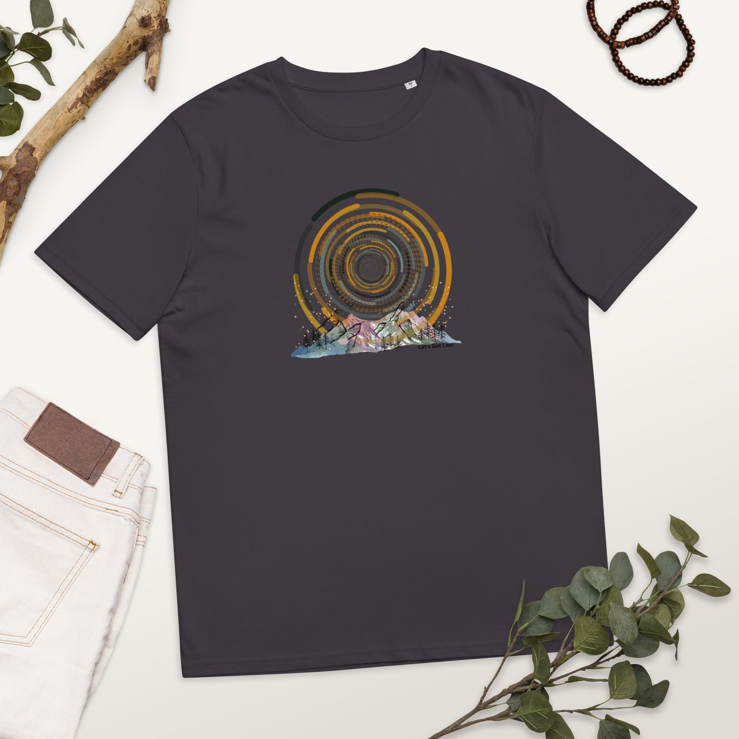 Swirl sky over the mountains organic Tee