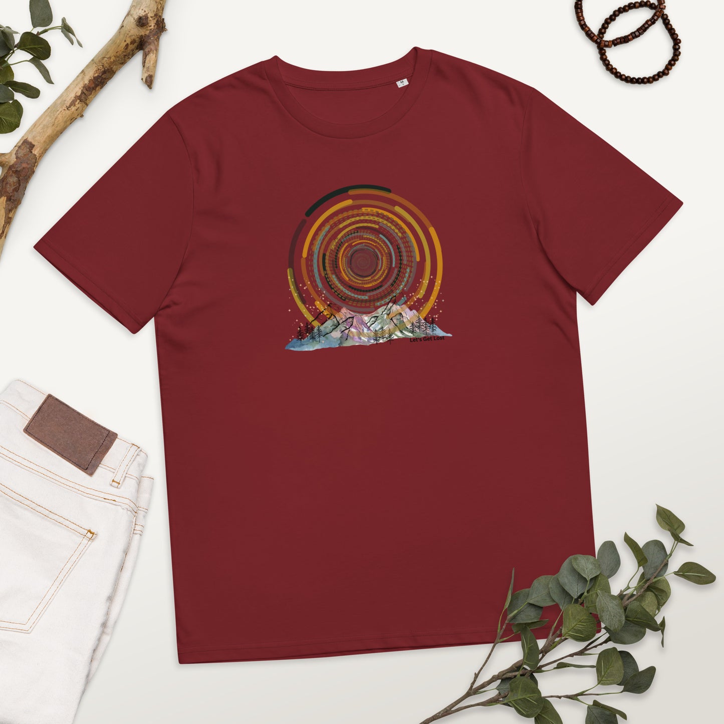 Swirl sky over the mountains organic Tee