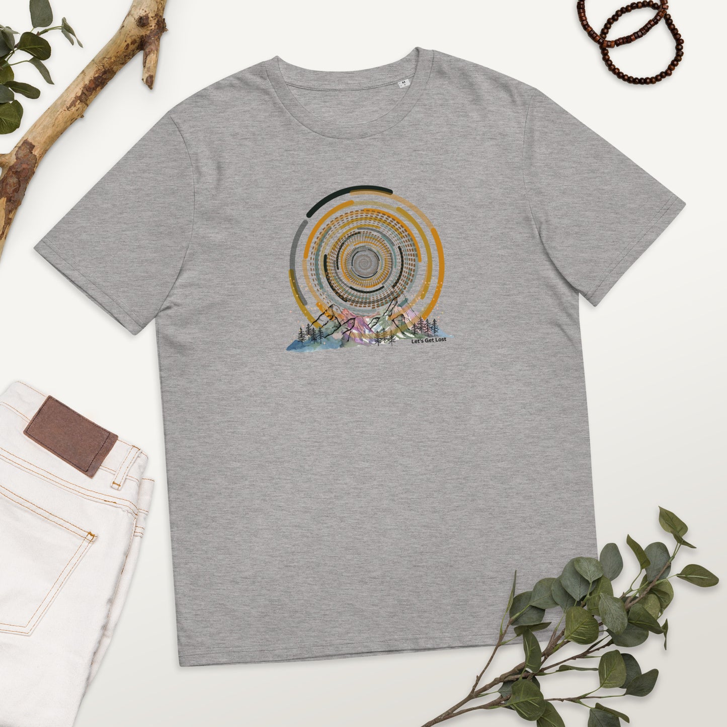 Swirl sky over the mountains organic Tee