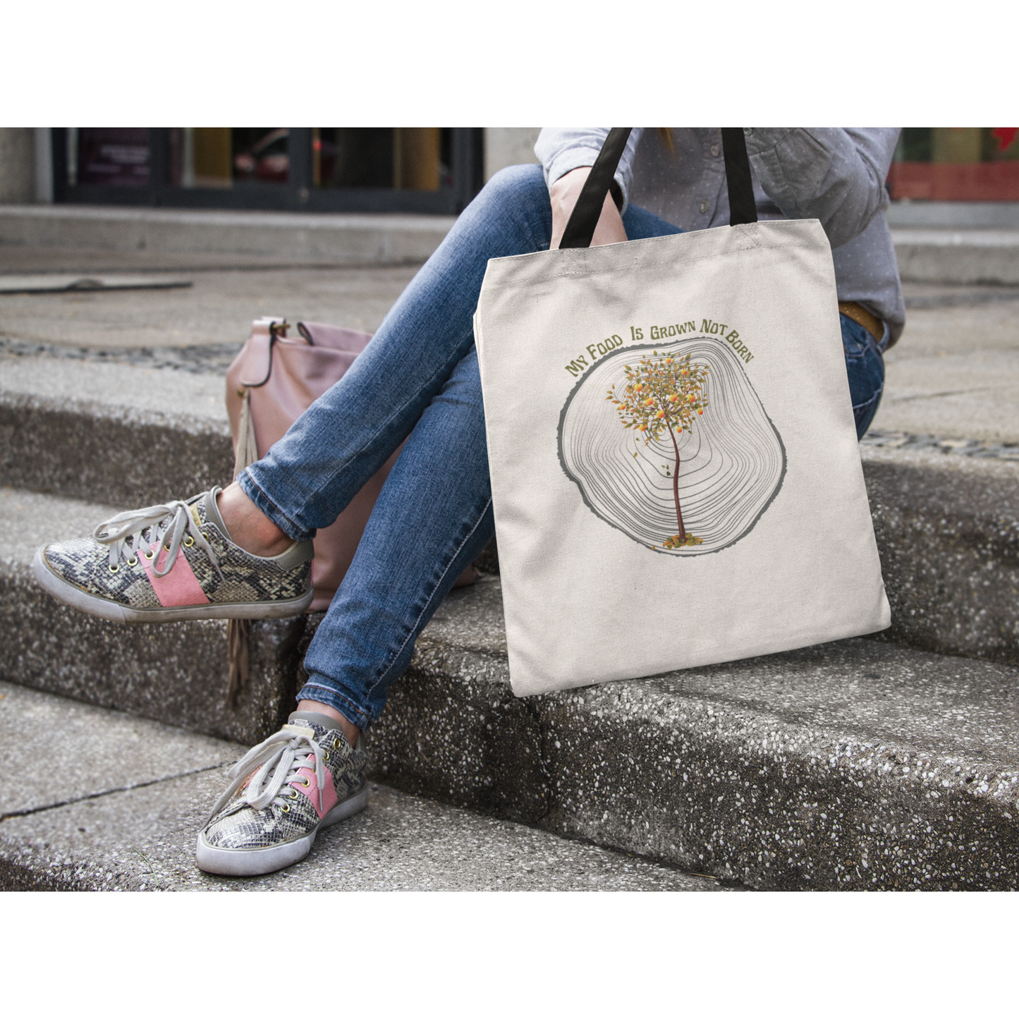 My Food Is Grown Not Born Eco Tote Bag