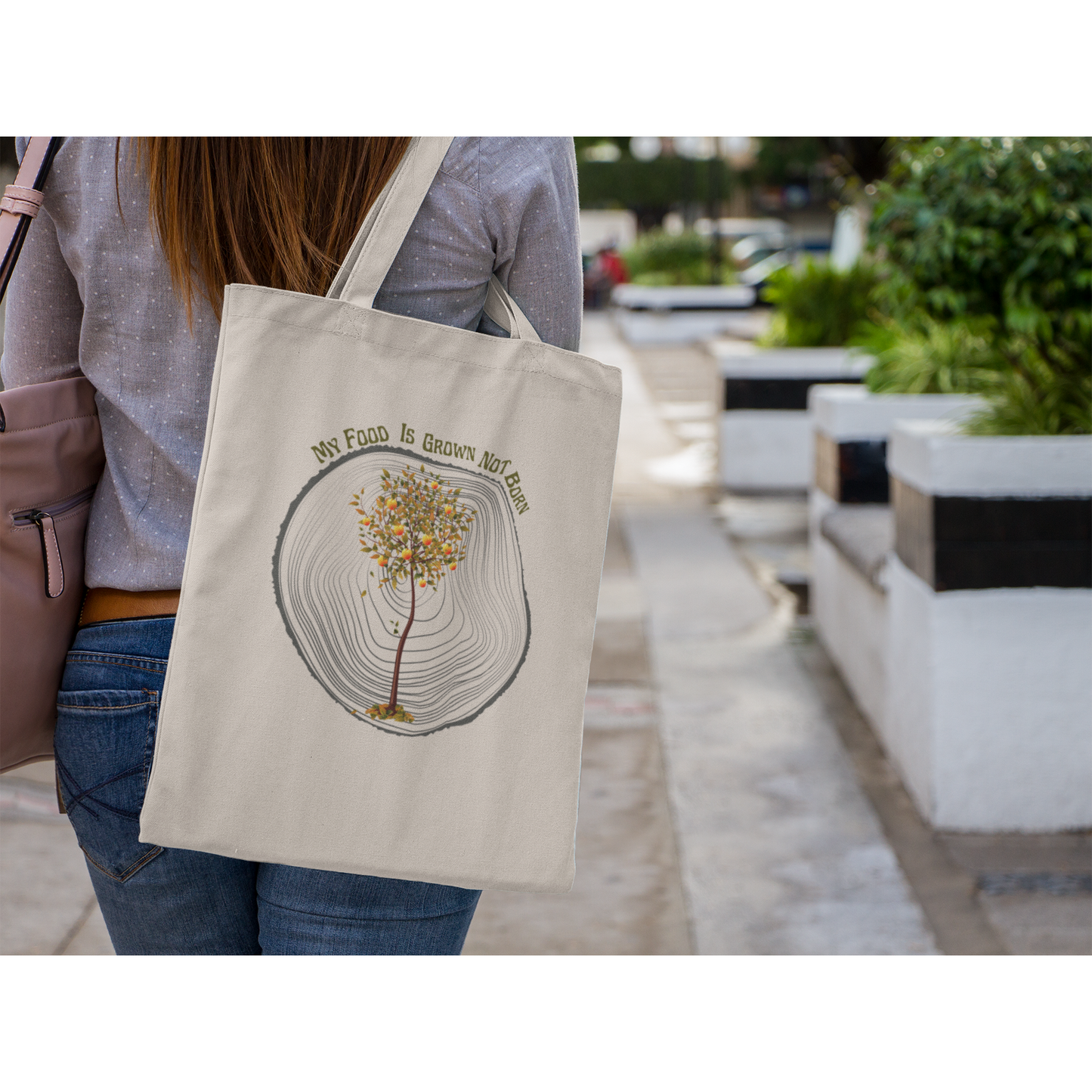 My Food Is Grown Not Born Eco Tote Bag