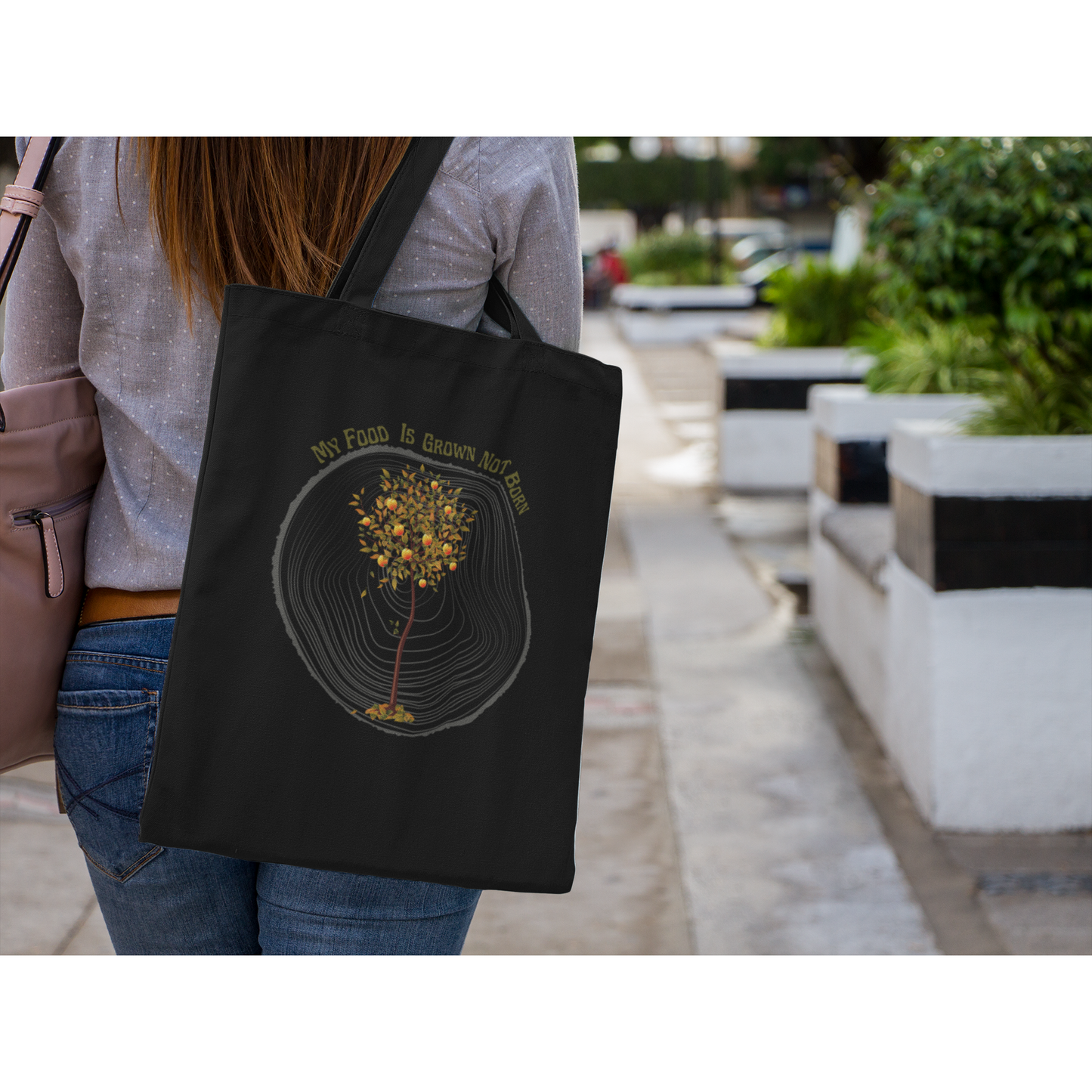 My Food Is Grown Not Born Eco Tote Bag