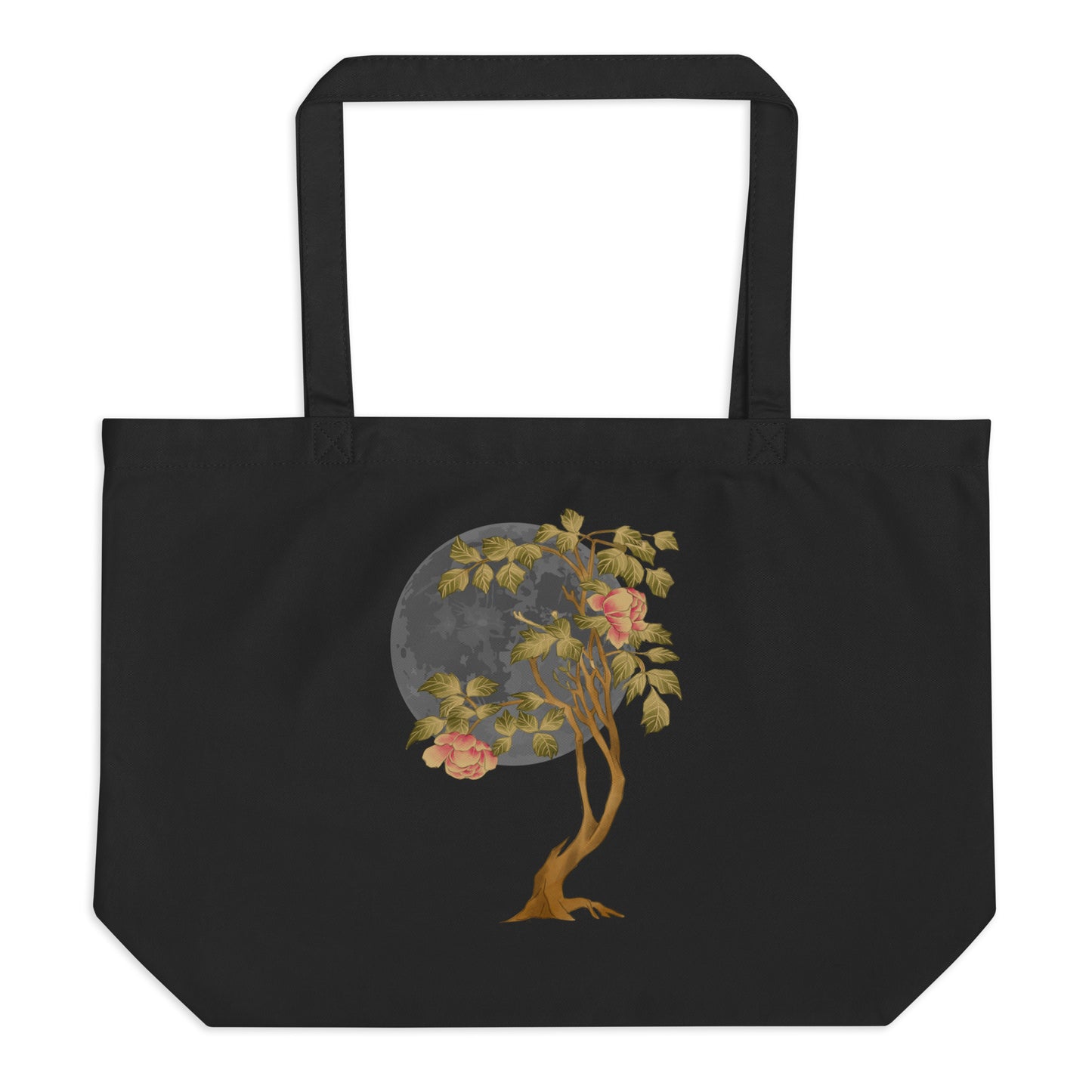 Large Moon Plant organic tote bag