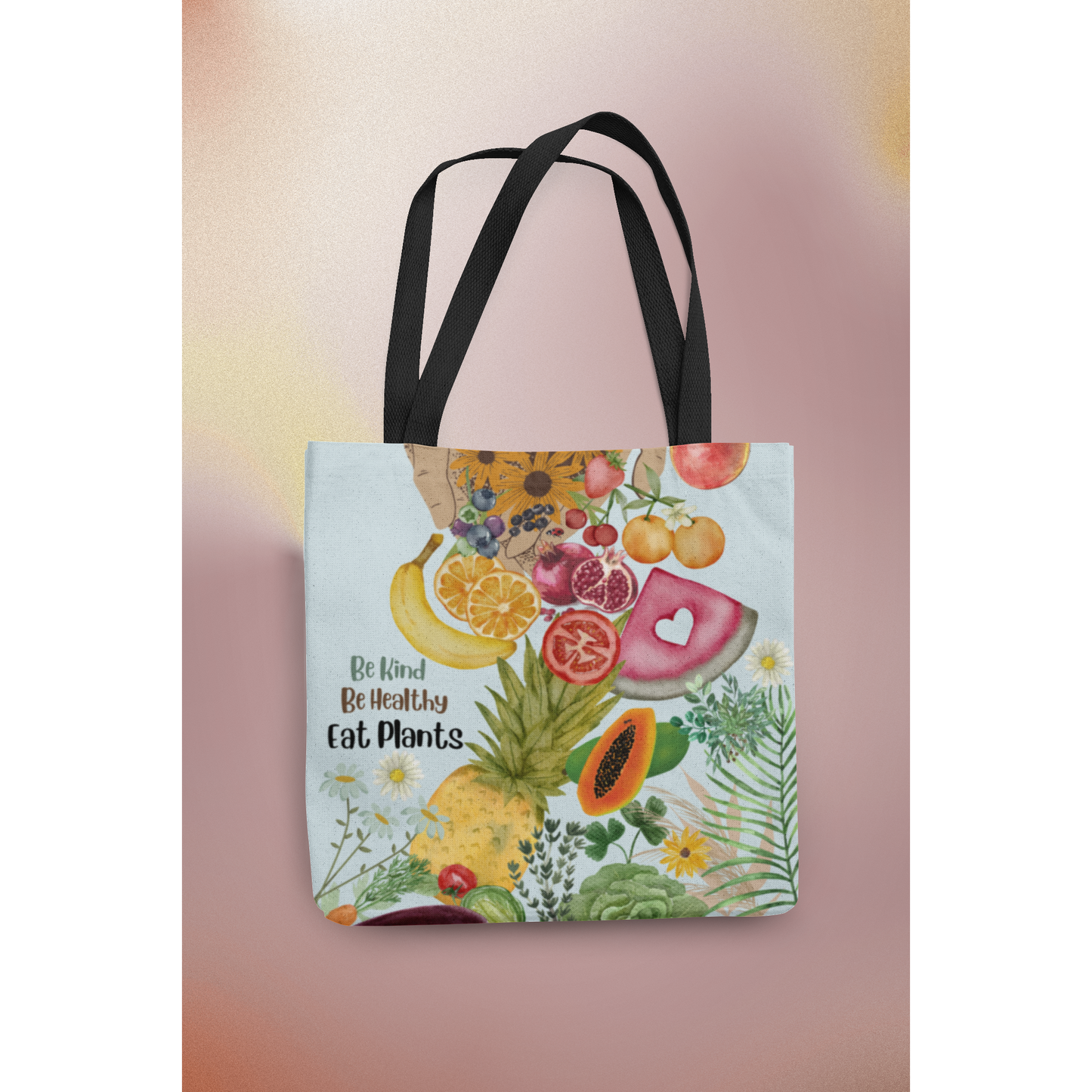 Be Kind Be Healthy Eat Plants Tote bag