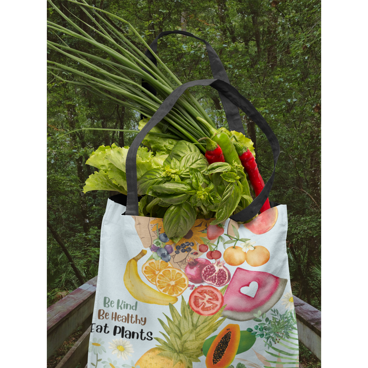 Be Kind Be Healthy Eat Plants Tote bag