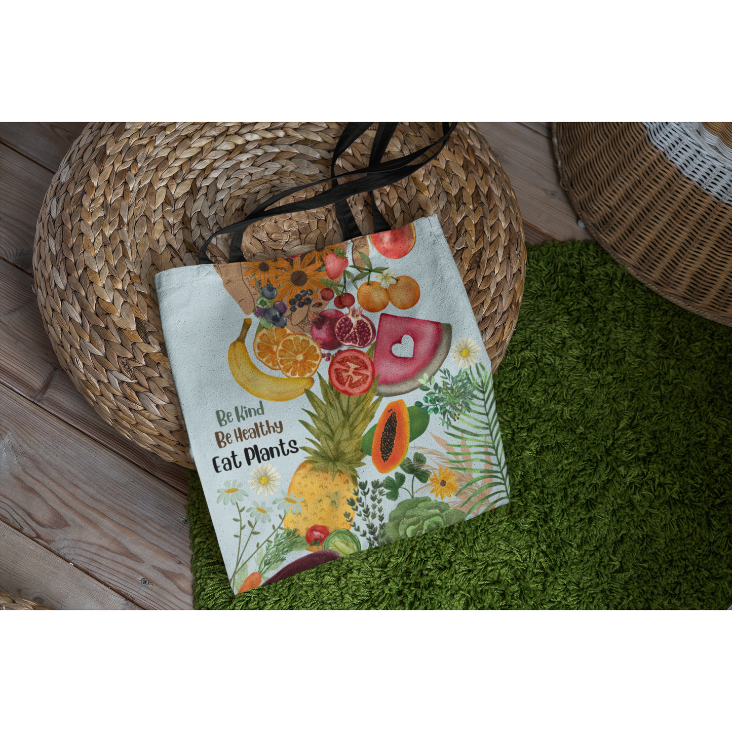 Be Kind Be Healthy Eat Plants Tote bag