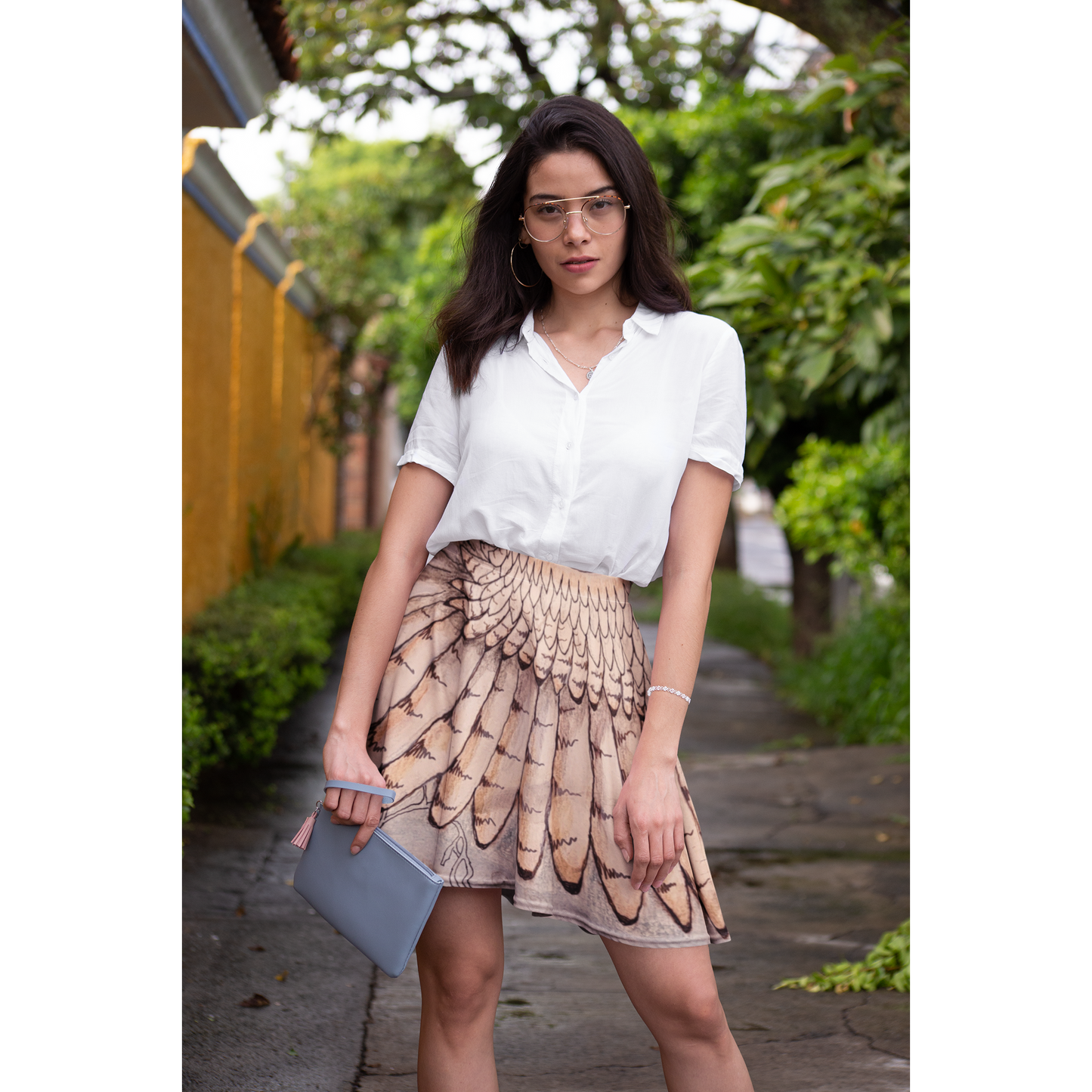 Boho Wing Skater Skirt