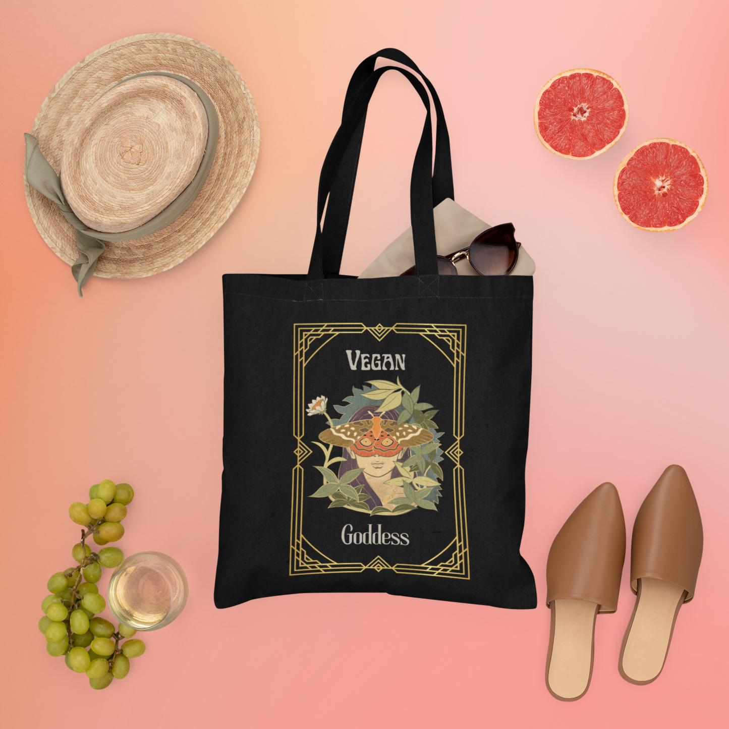 Vegan Goddess Eco Tote Bag