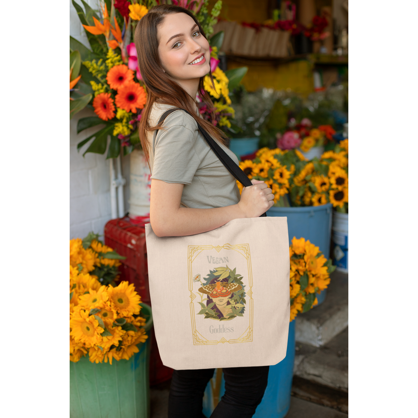 Vegan Goddess Eco Tote Bag