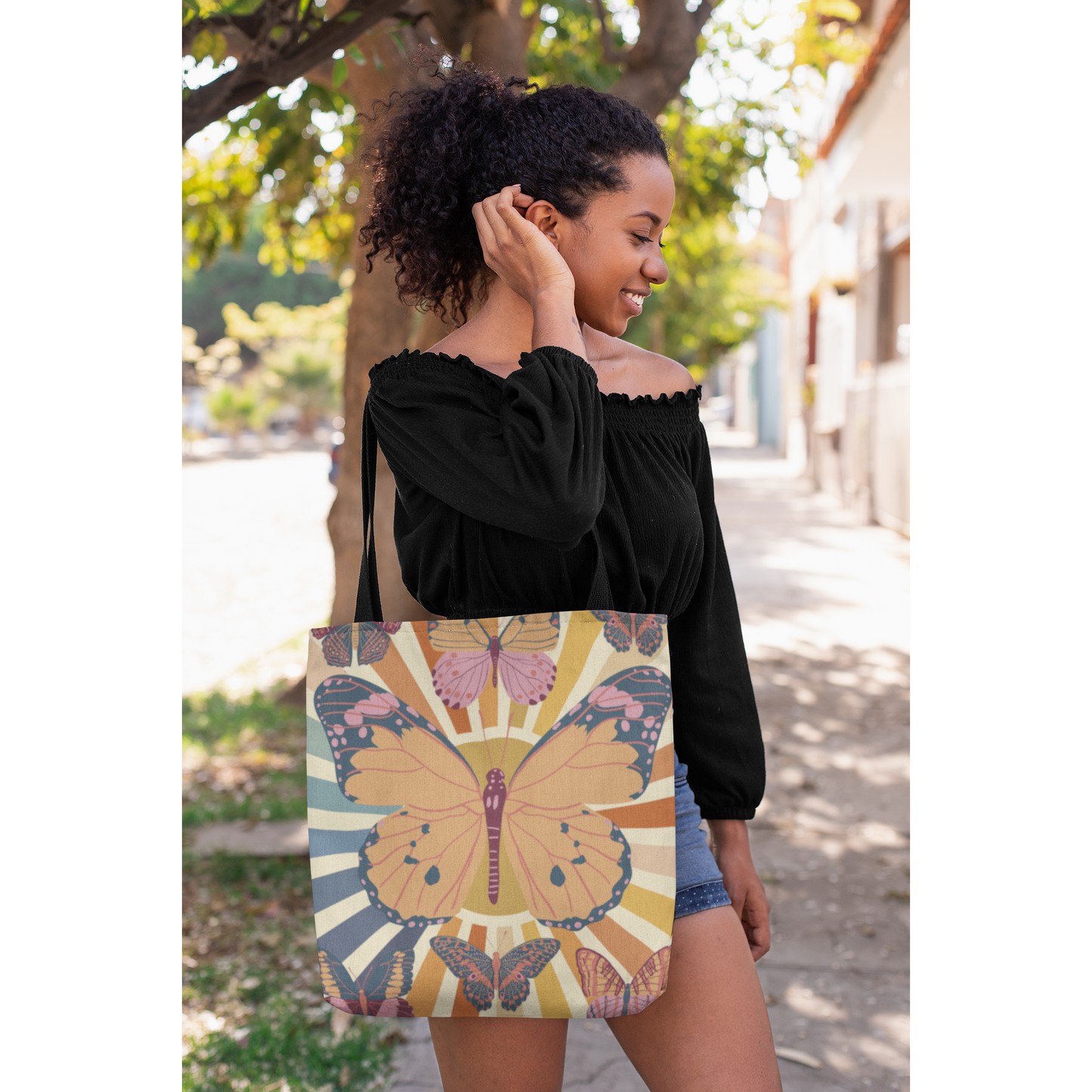 Butterfly Reusable Tote bag