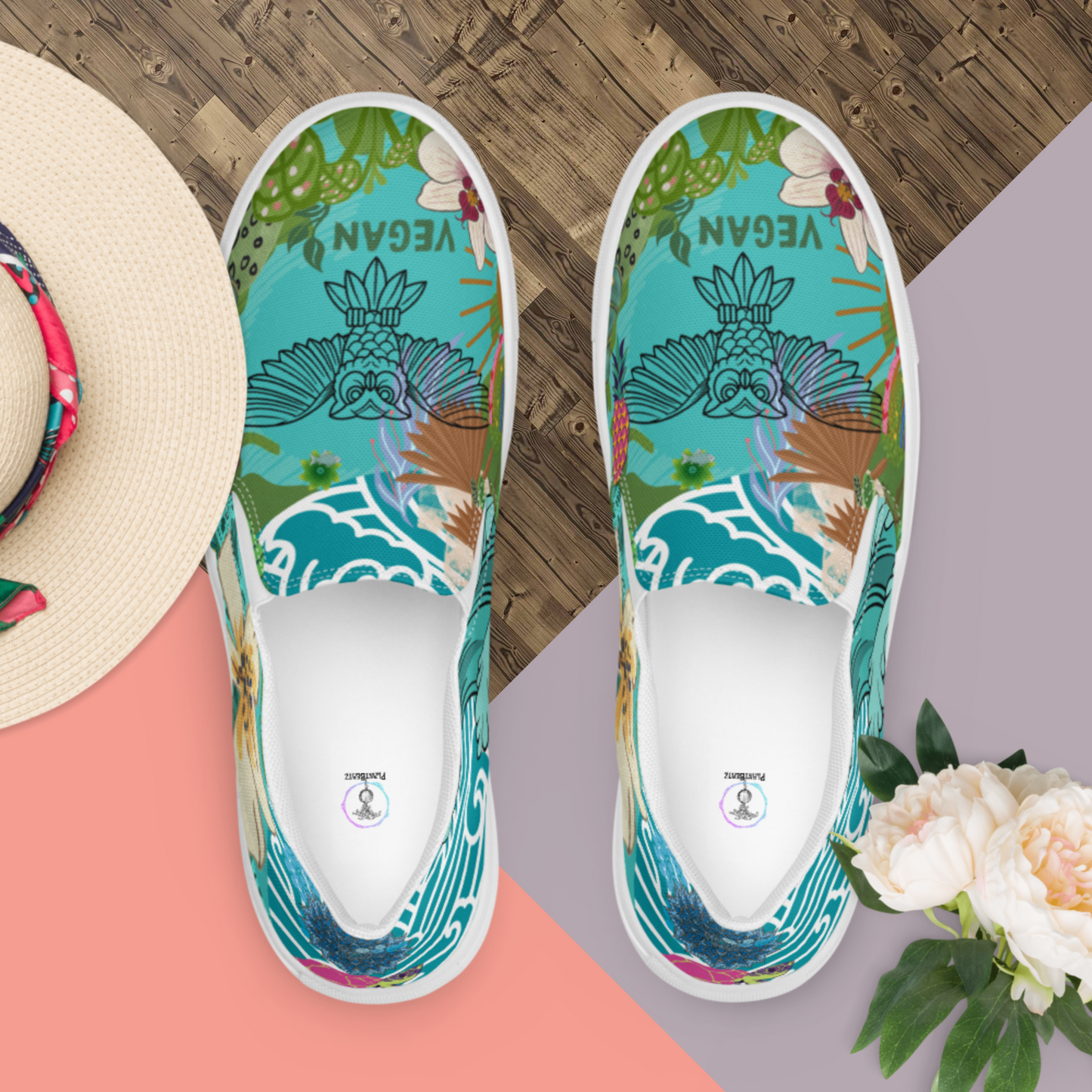 Women’s Vegan Aloha Owl Slip-On