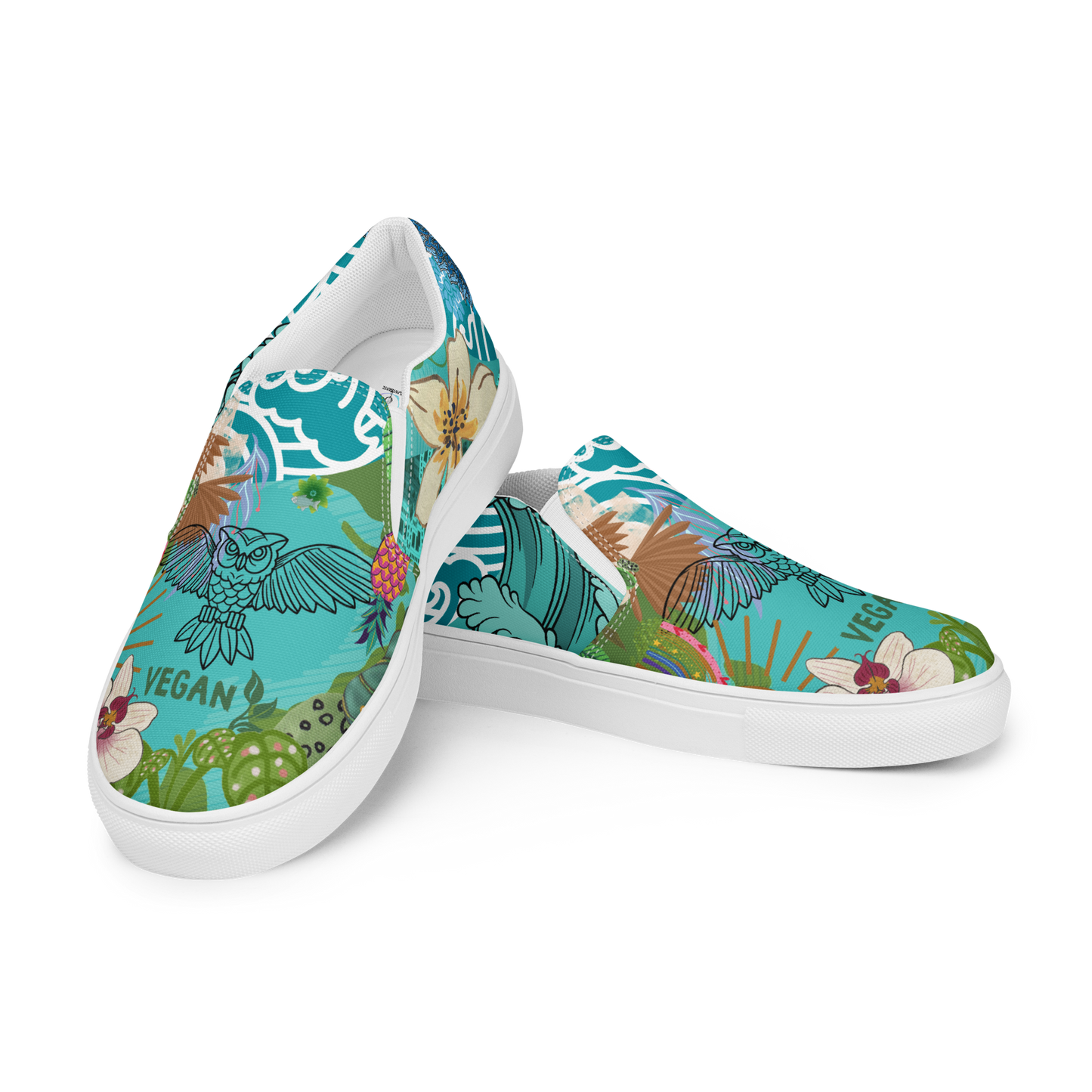 Women’s Vegan Aloha Owl Slip-On