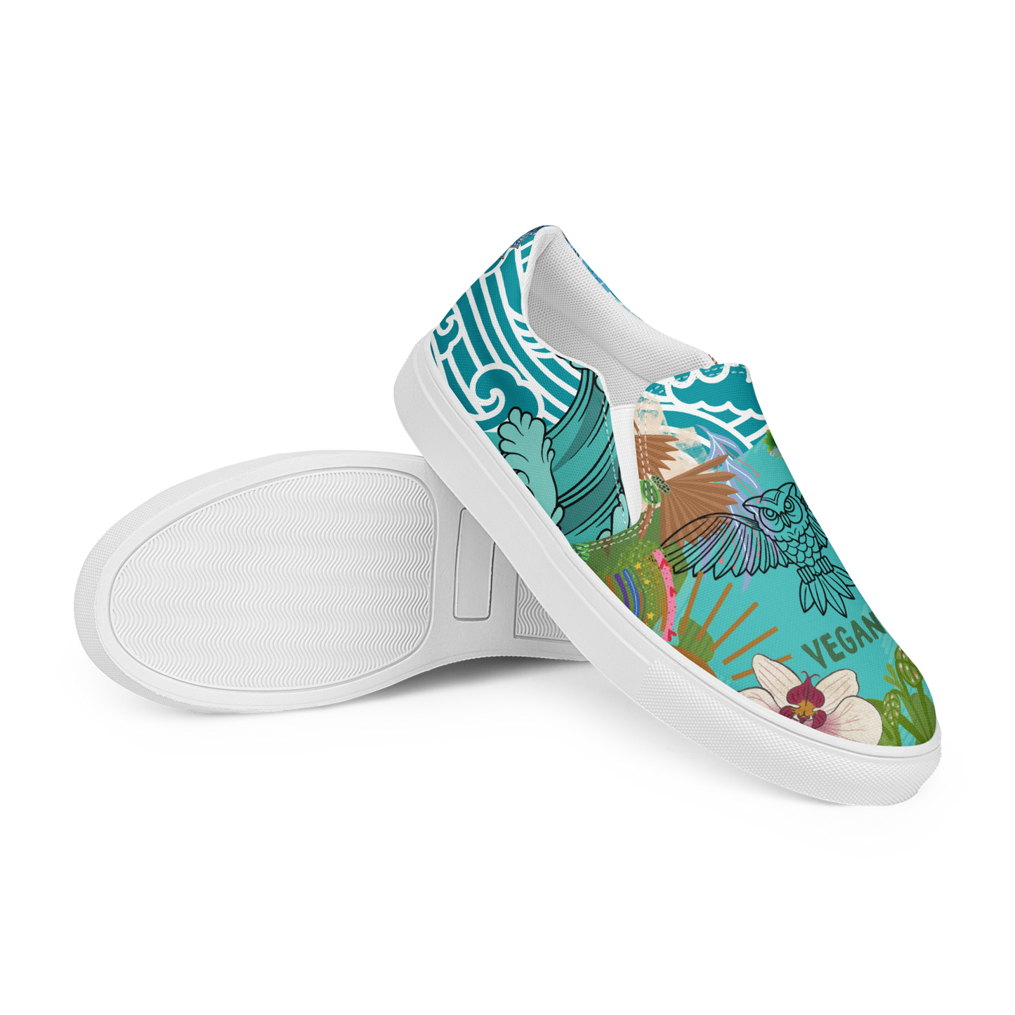 Women’s Vegan Aloha Owl Slip-On